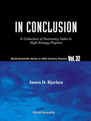 cover image of In Conclusion